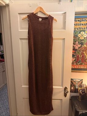 a new day Brown Sleeveless Knit Maxi Dress